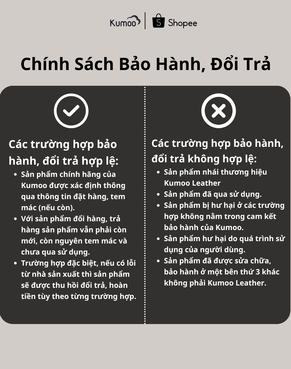 Chính sách đổi hàng Kumoo