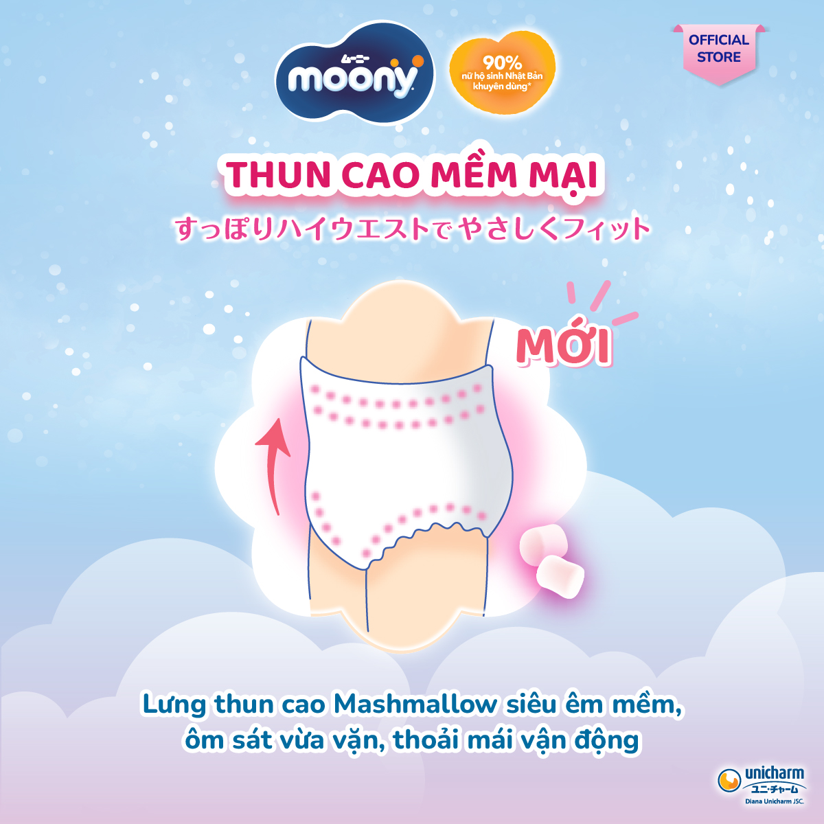 Mô tả Tã quần cao cấp Moony Bé Gái L44/XL38/XXL26 - Nhập khẩu Nhật Bản - 3