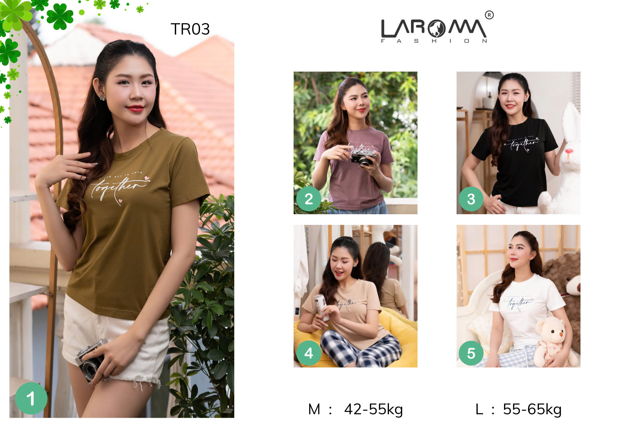 Mô tả Áo Thun Nữ Laroma 02 | Mềm Mát - Thấm Hút Mồ Hôi - An Toàn Cho Da - Bền Bỉ - 1