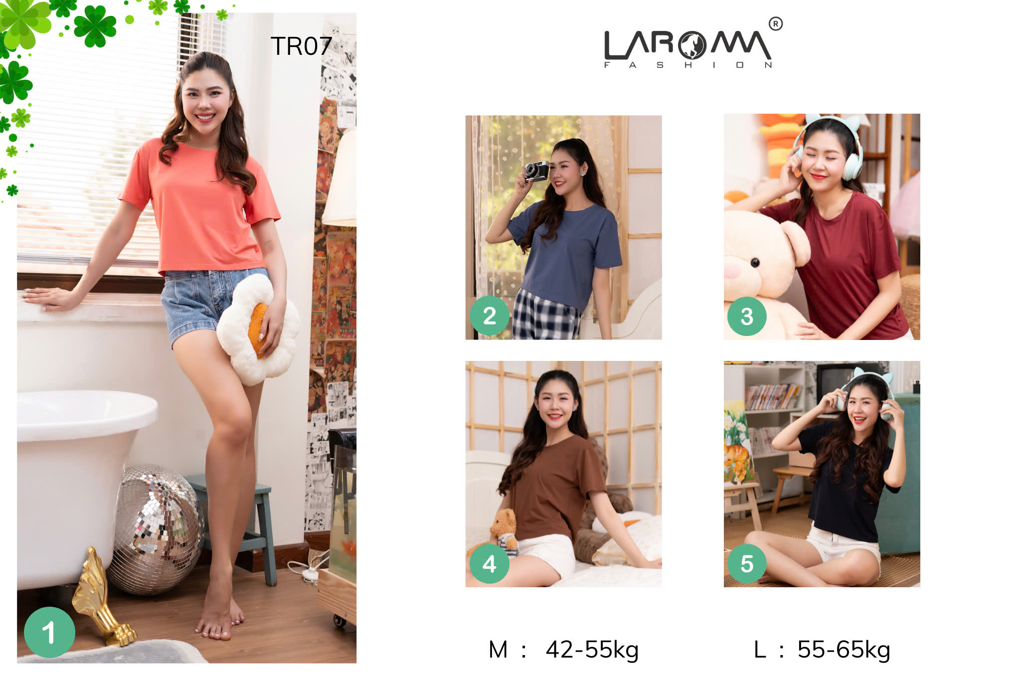 Mô tả Áo Thun Nữ Laroma 02 | Mềm Mát - Thấm Hút Mồ Hôi - An Toàn Cho Da - Bền Bỉ - 2