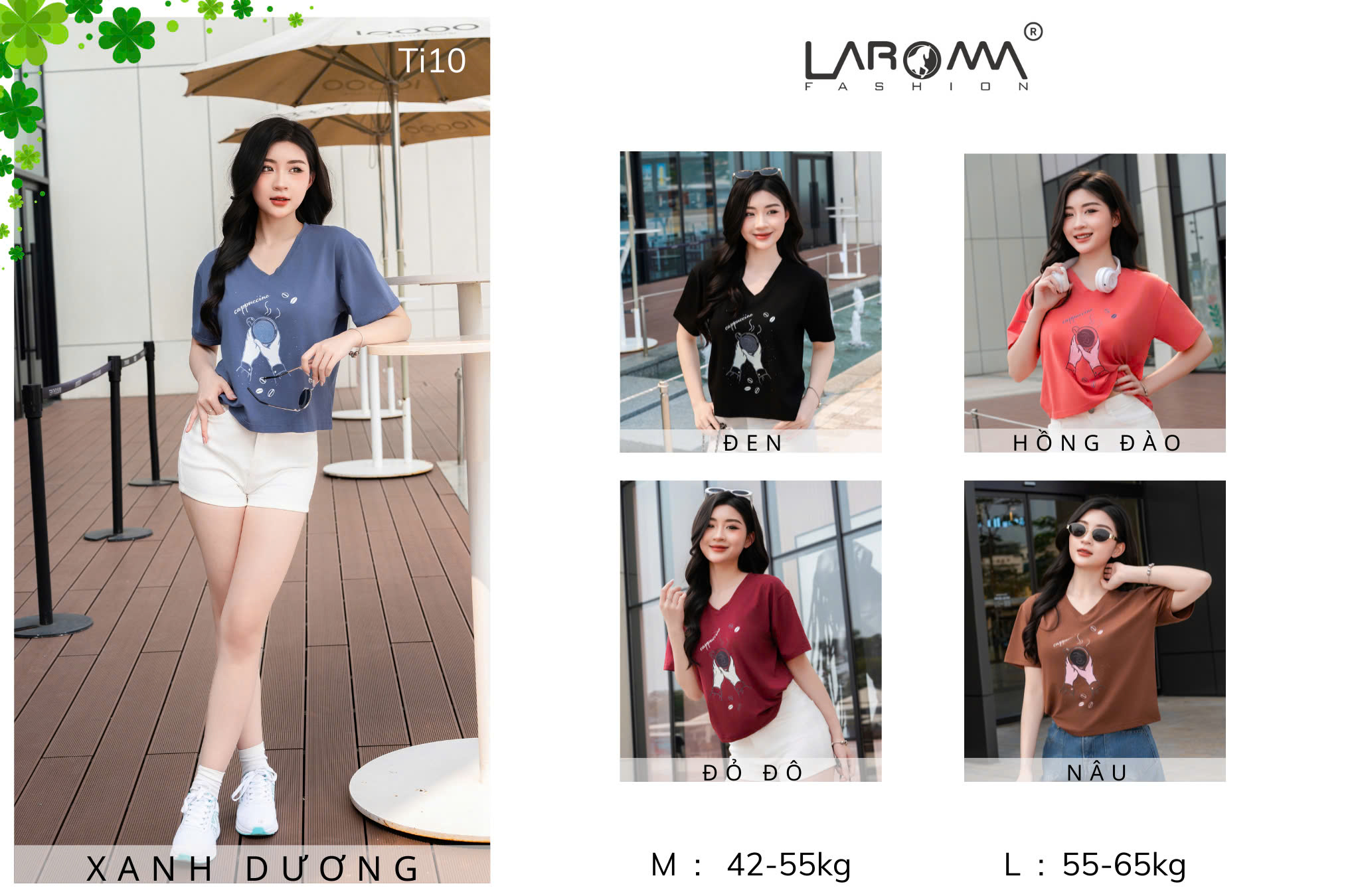 Mô tả Áo Thun Nữ Laroma 02 | Mềm Mát - Thấm Hút Mồ Hôi - An Toàn Cho Da - Bền Bỉ - 4