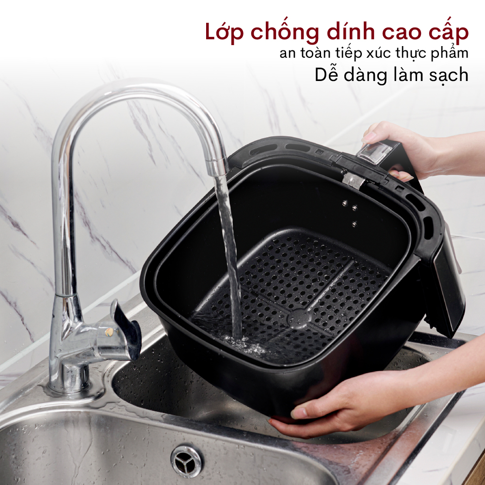 Mô tả Nồi chiên không dầu FUJIHOME A9 dung tích 9.2 lít - Công suất 1800W - Bảo hành điện tử toàn quốc - 3
