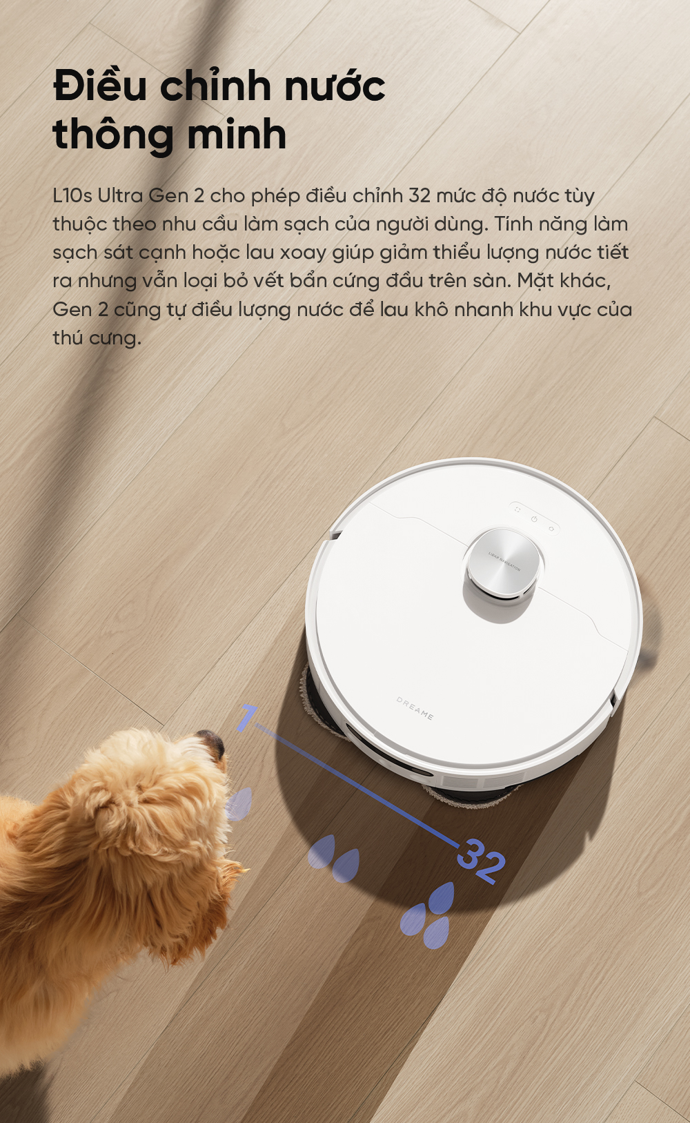Mô tả Robot lau sàn hút bụi tự làm sạch Dreame L10s Ultra Gen 2/ L10 Ultra / D20 Ultra- Bản quốc tế - BH 24 Tháng - 5