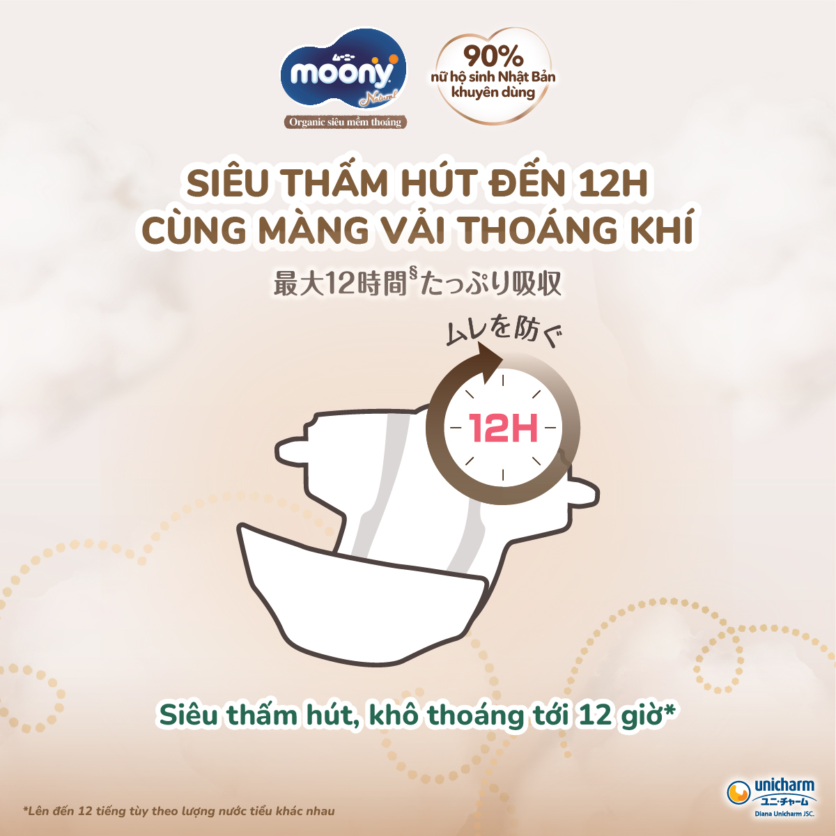 Mô tả Combo 2 Tã quần Moony Natural M46/L36/XL32 - 4
