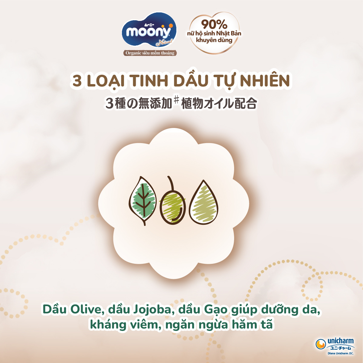 Mô tả Combo 2 Tã quần Moony Natural M46/L36/XL32 - 5