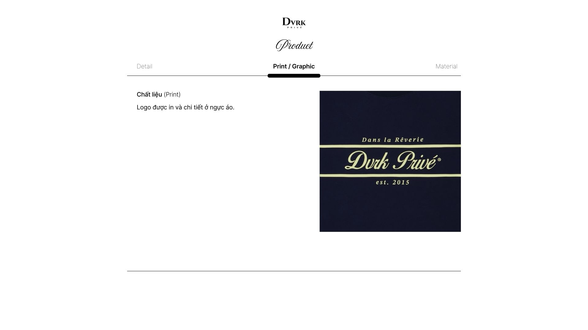 Mô tả DVRK - Áo Thun Tay Ngắn Form Boxy In Logo Rêverie Sọc Màu Xanh Midnight Blue-DVRK-25S - 2
