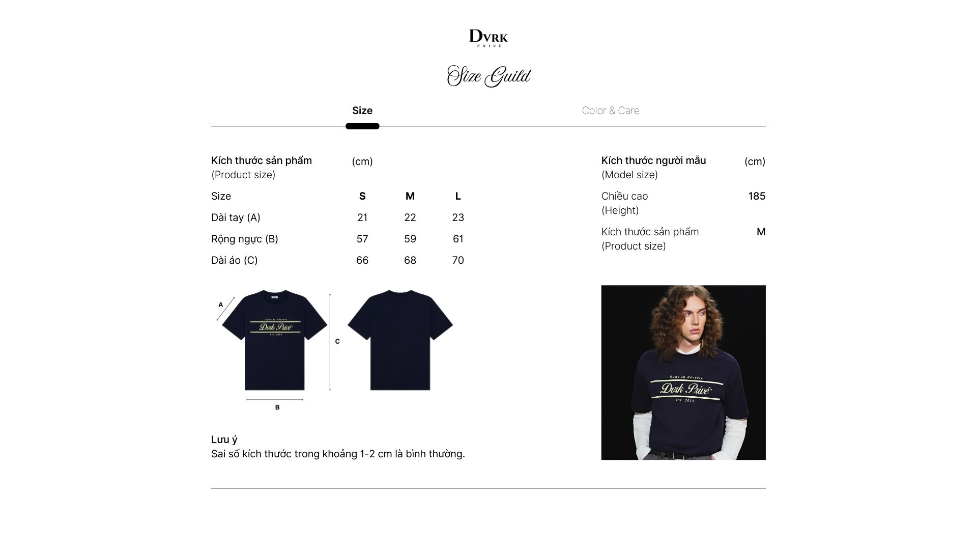 Mô tả DVRK - Áo Thun Tay Ngắn Form Boxy In Logo Rêverie Sọc Màu Xanh Midnight Blue-DVRK-25S - 4