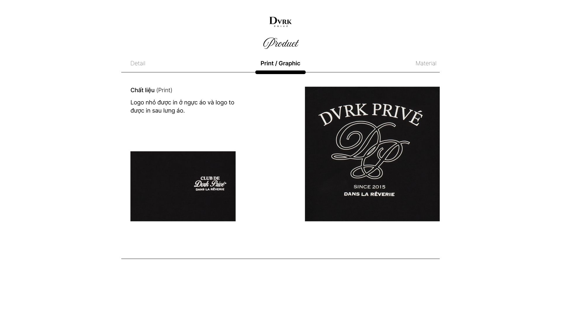Mô tả DVRK - Áo Thun Tay Ngắn Form Boxy In Logo Rêverie Màu Đen-DVRK-25S - 2