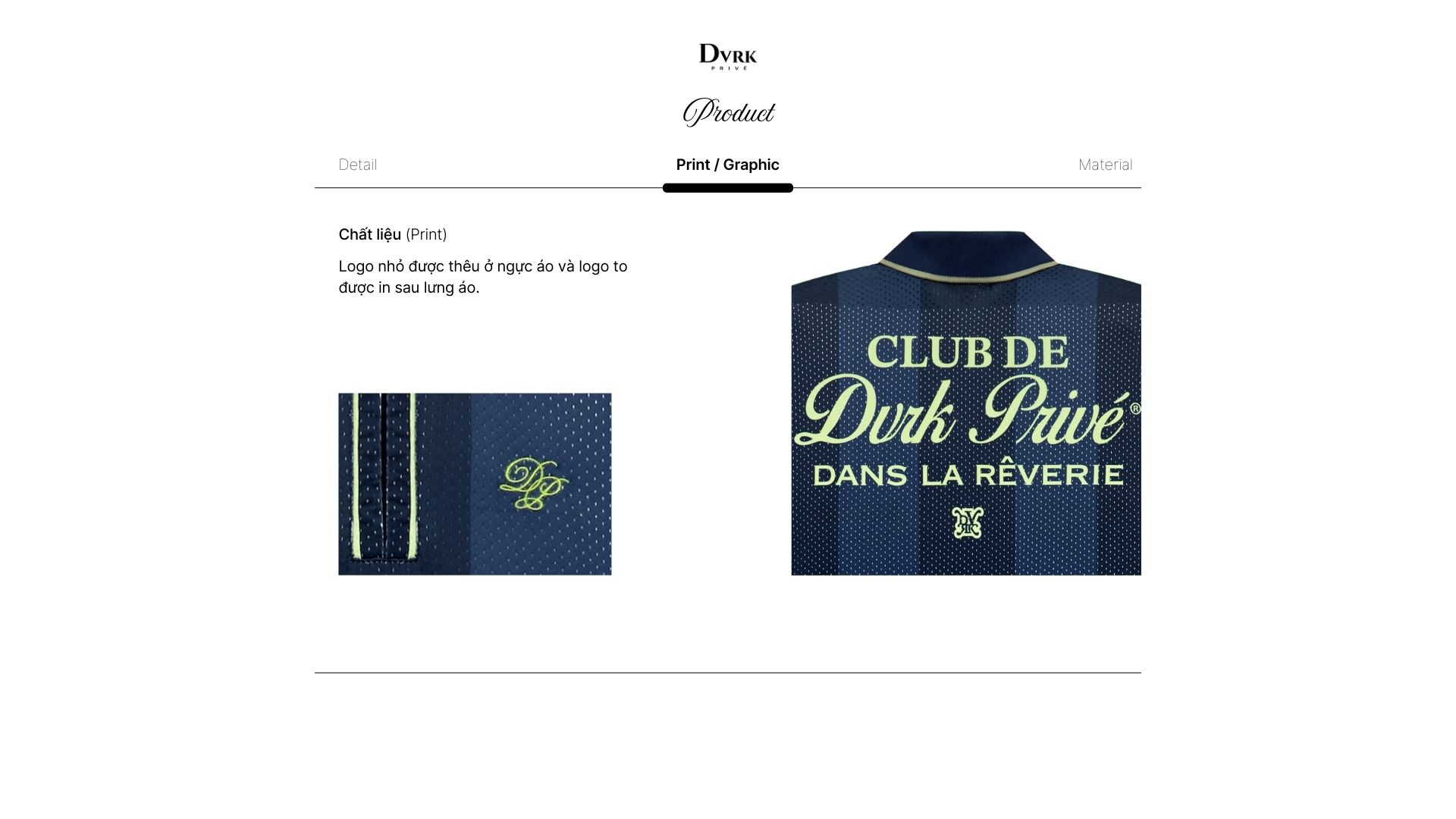 Mô tả DVRK - Áo Polo Jersey Sọc Cổ Khóa Kéo Màu Xanh Midnight Blue-DVRK-25S - 2