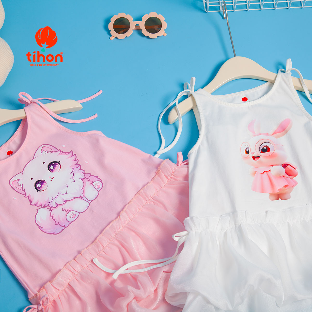 Váy sát nách thoải mái cho bé gái TIHON