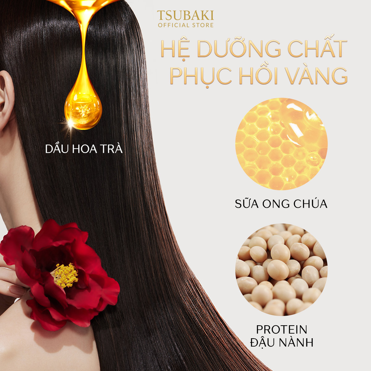 Mô tả Mặt nạ tóc Phục hồi hư tổn tóc cao cấp Tsubaki Premium Repair Mask 180g - 6