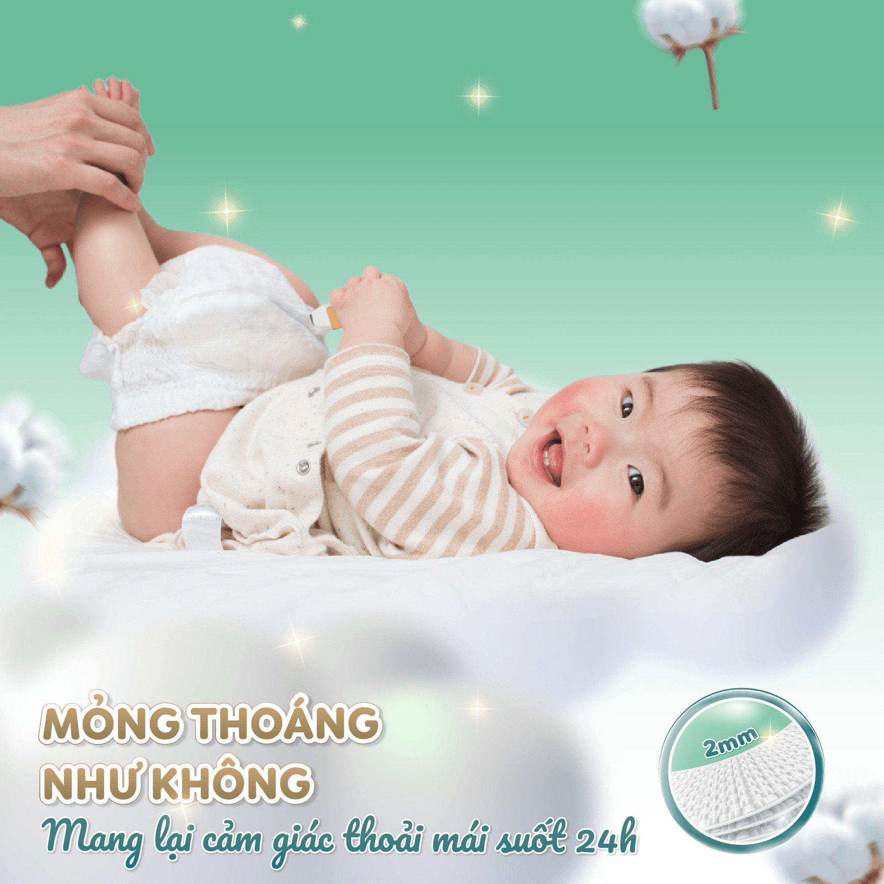 Mô tả Tã Bỉm Babies Organic Mỏng Thoáng, Siêu Thấm Hút, Đầy Đủ Size NB/S/M/L/XL/2XL/3XL - 4