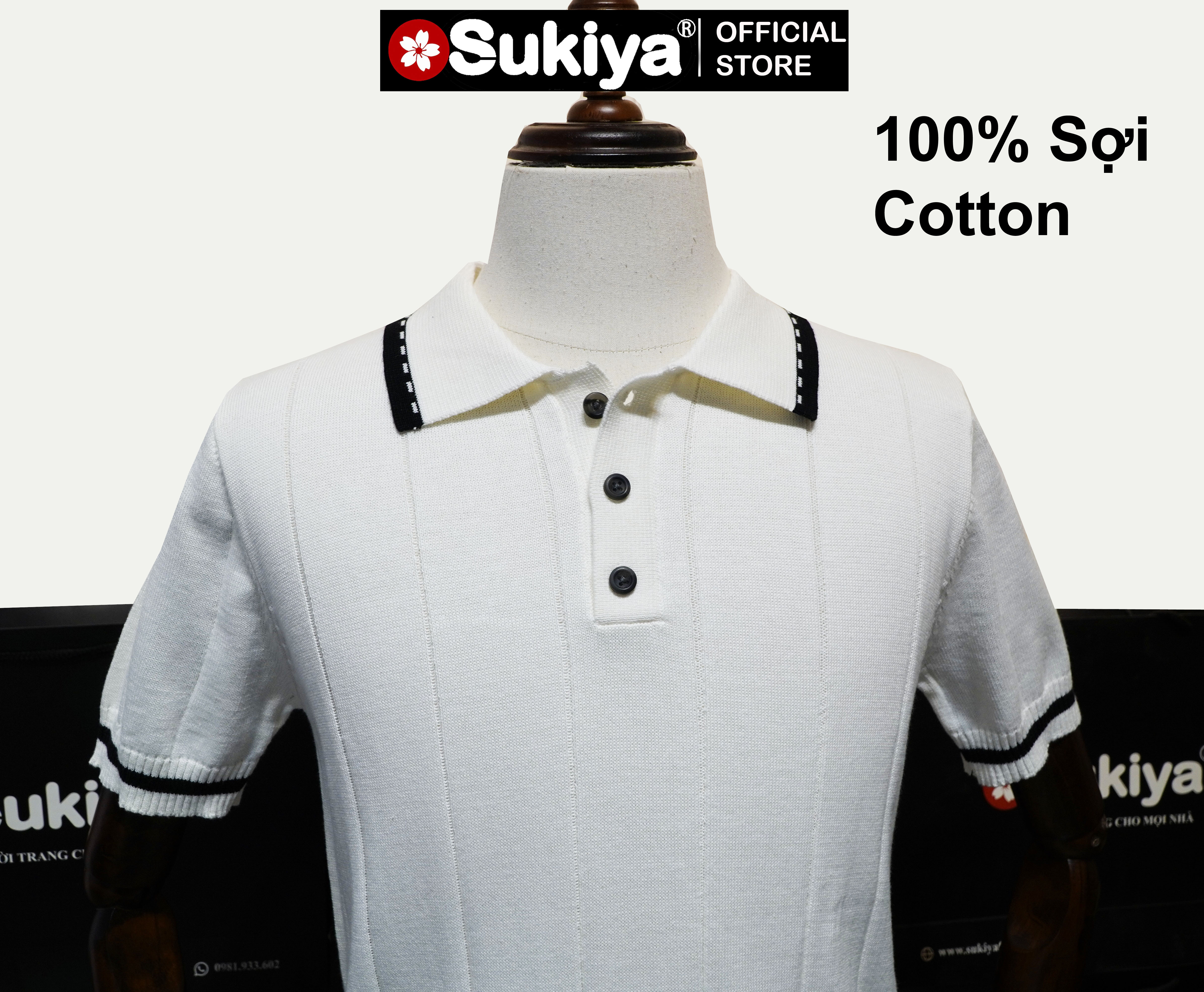 Mô tả Áo Polo Nam SUKIYA Kẻ Cổ Áo Polo Len Dệt Kim Chất Liệu Sợi Mát Mẻ Kiểu Dáng Thanh Lịch AL105 - 6