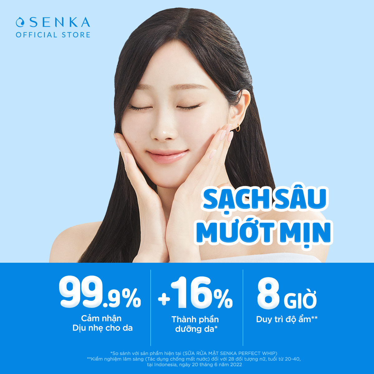 Sữa rửa mặt Senka Perfect Whip - bao bì