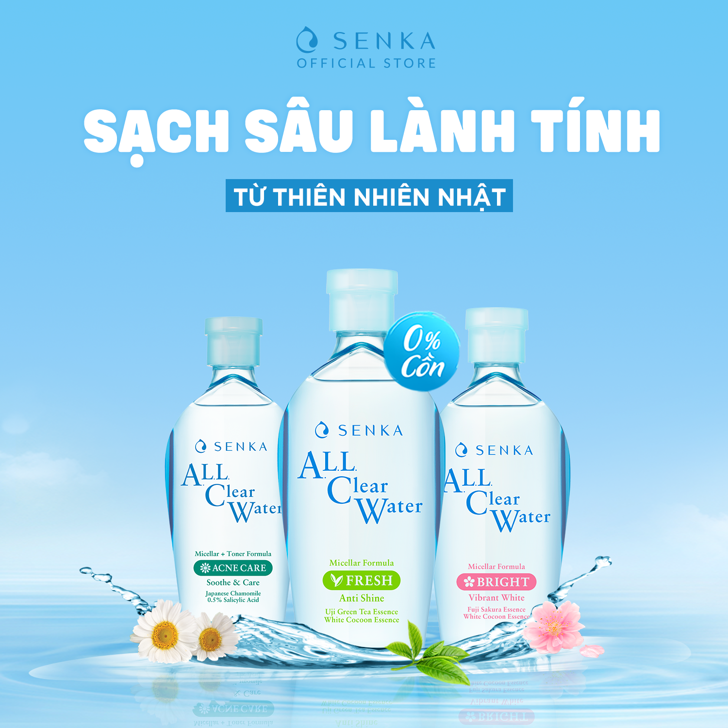 Mô tả Bộ 02 Nước tẩy trang Micellar Giảm Bóng Nhờn Senka All Clear Water Fresh 230ml/chai - 6