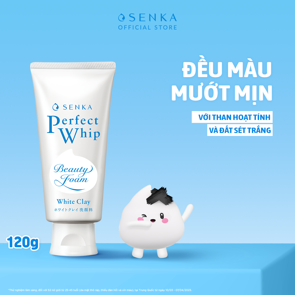 Sữa rửa mặt Senka Perfect Whip White Clay 2