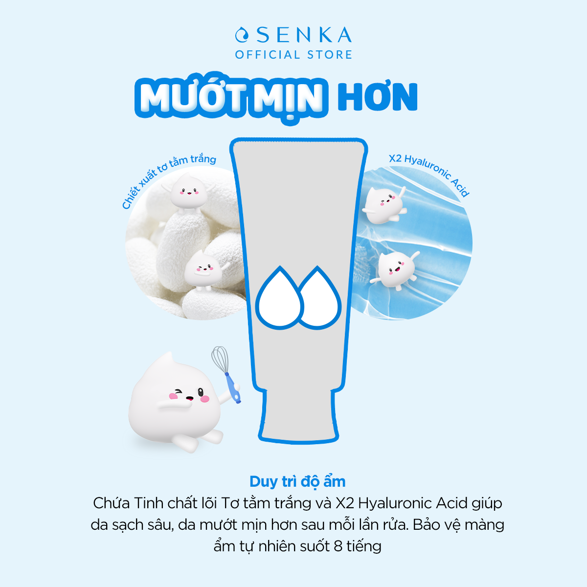 Mô tả Sữa rửa mặt đều màu mướt mịn SENKA PERFECT WHIP white clay 120g - 7