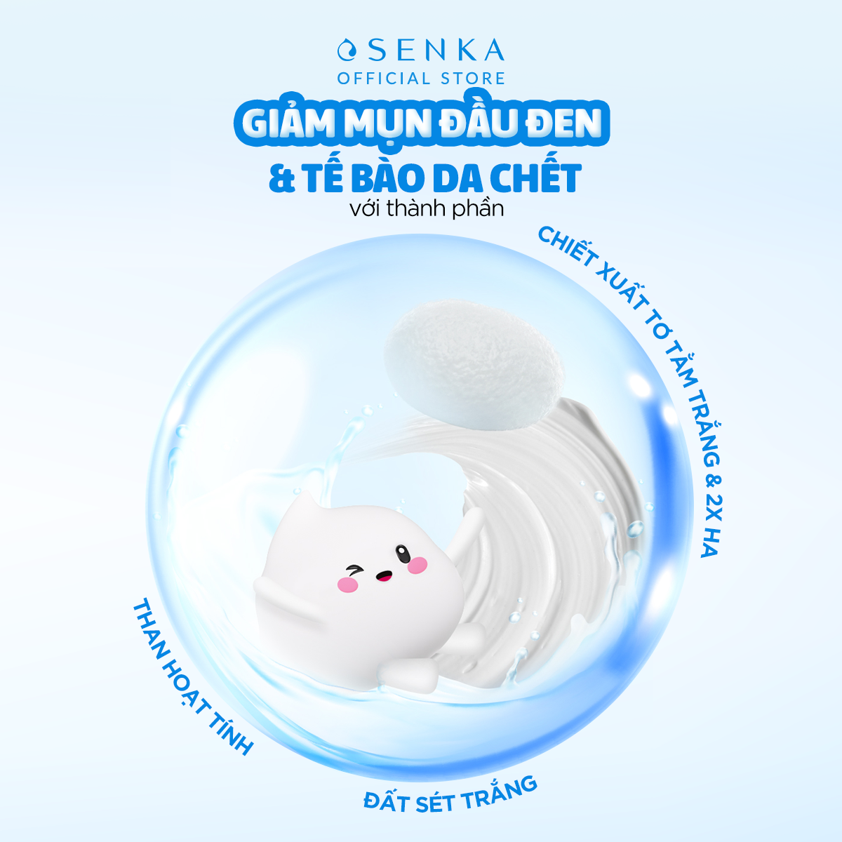 Mô tả Sữa rửa mặt đều màu mướt mịn SENKA PERFECT WHIP white clay 120g - 8