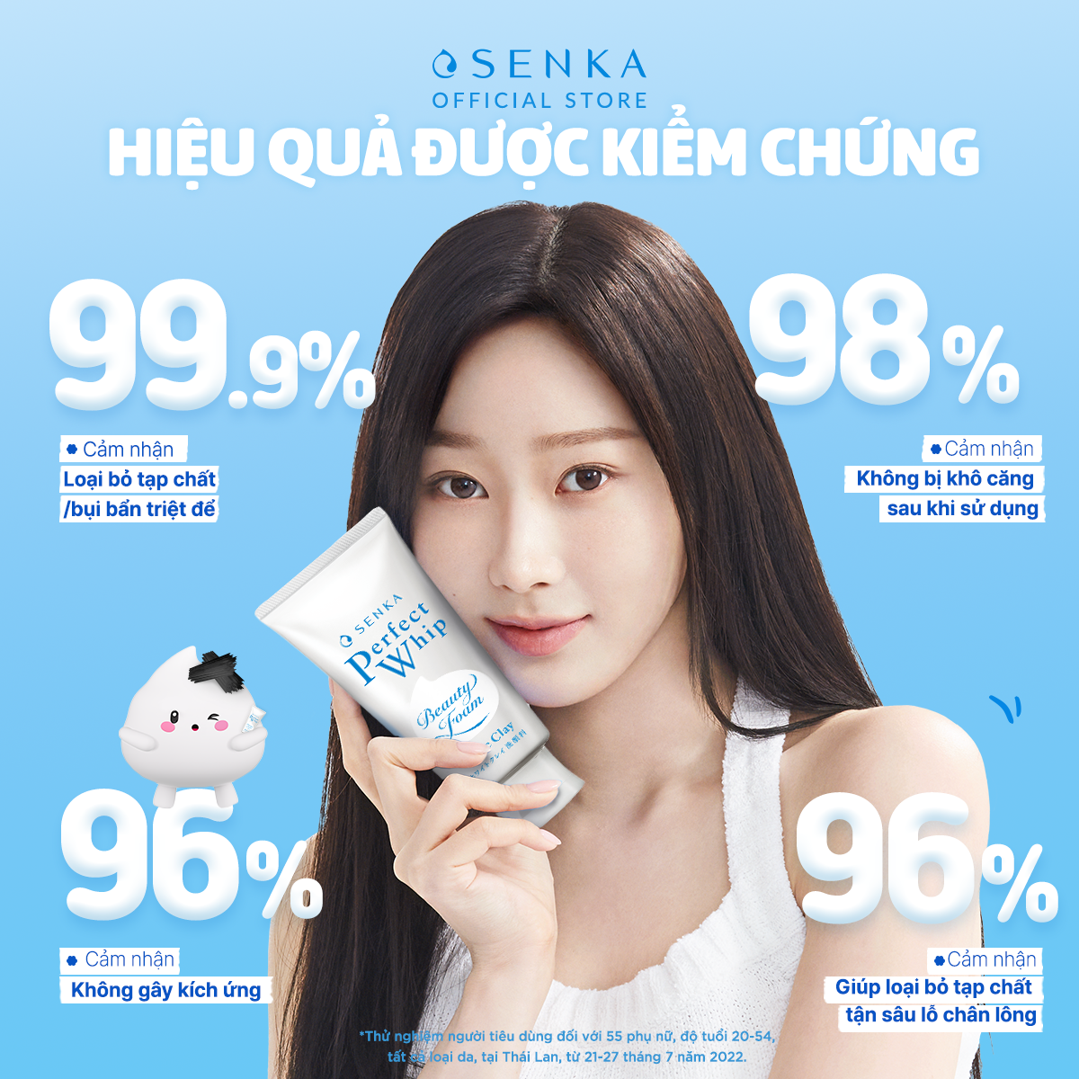 Mô tả Sữa rửa mặt đều màu mướt mịn SENKA PERFECT WHIP white clay 120g - 11