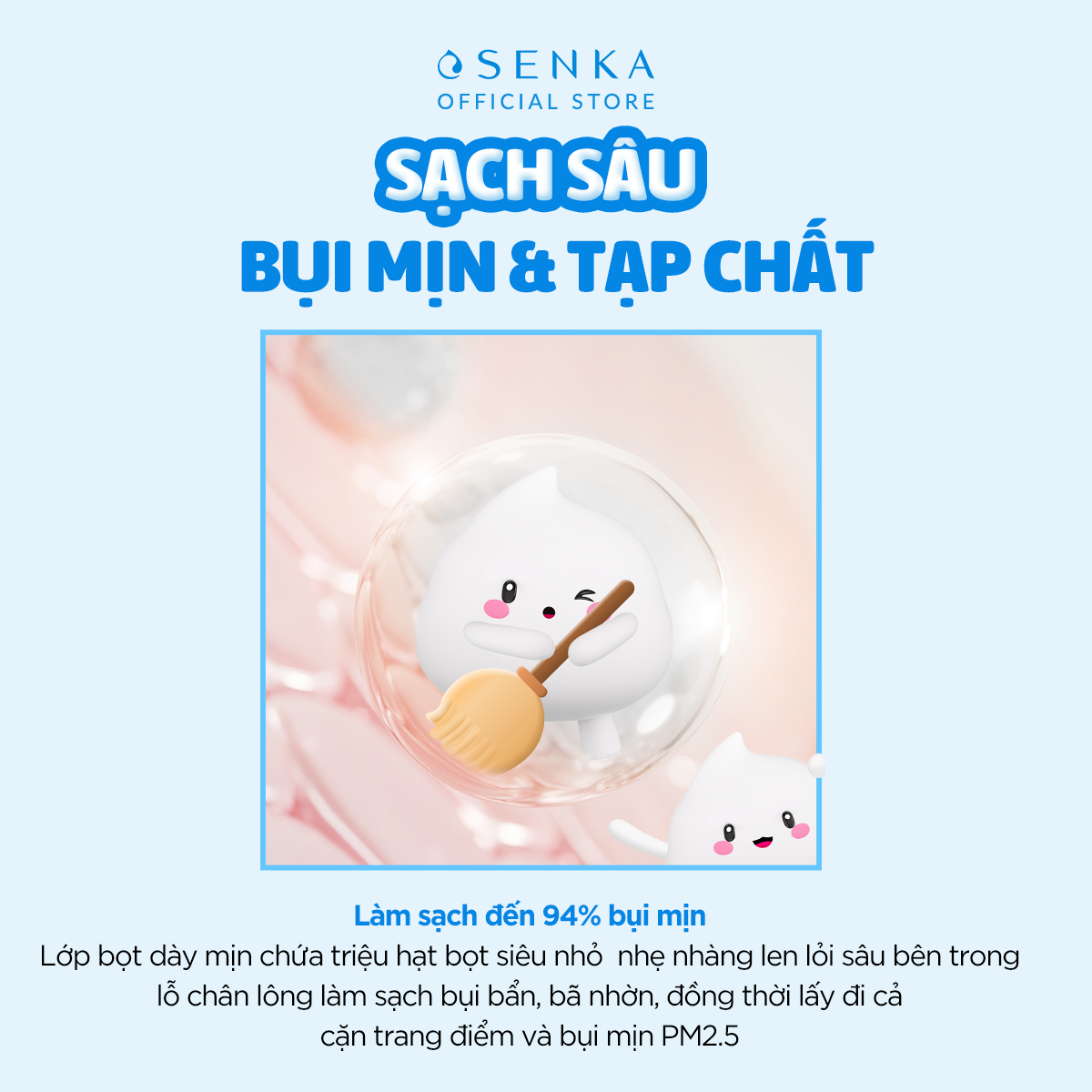 Sữa rửa mặt Senka Perfect Whip Vit C Poreless Glow