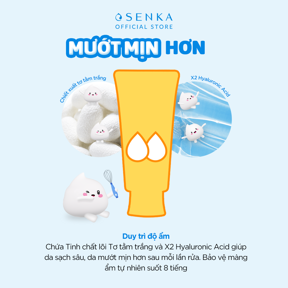 Sữa rửa mặt Senka Perfect Whip Vit C Poreless Glow