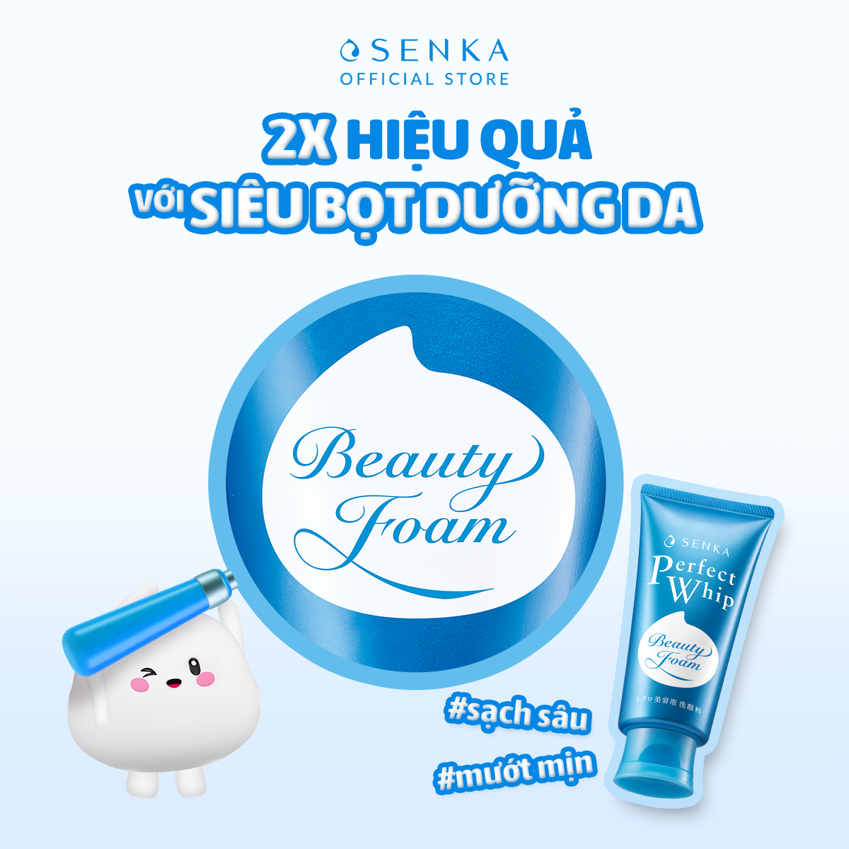 Sữa rửa mặt Senka Perfect Whip 2