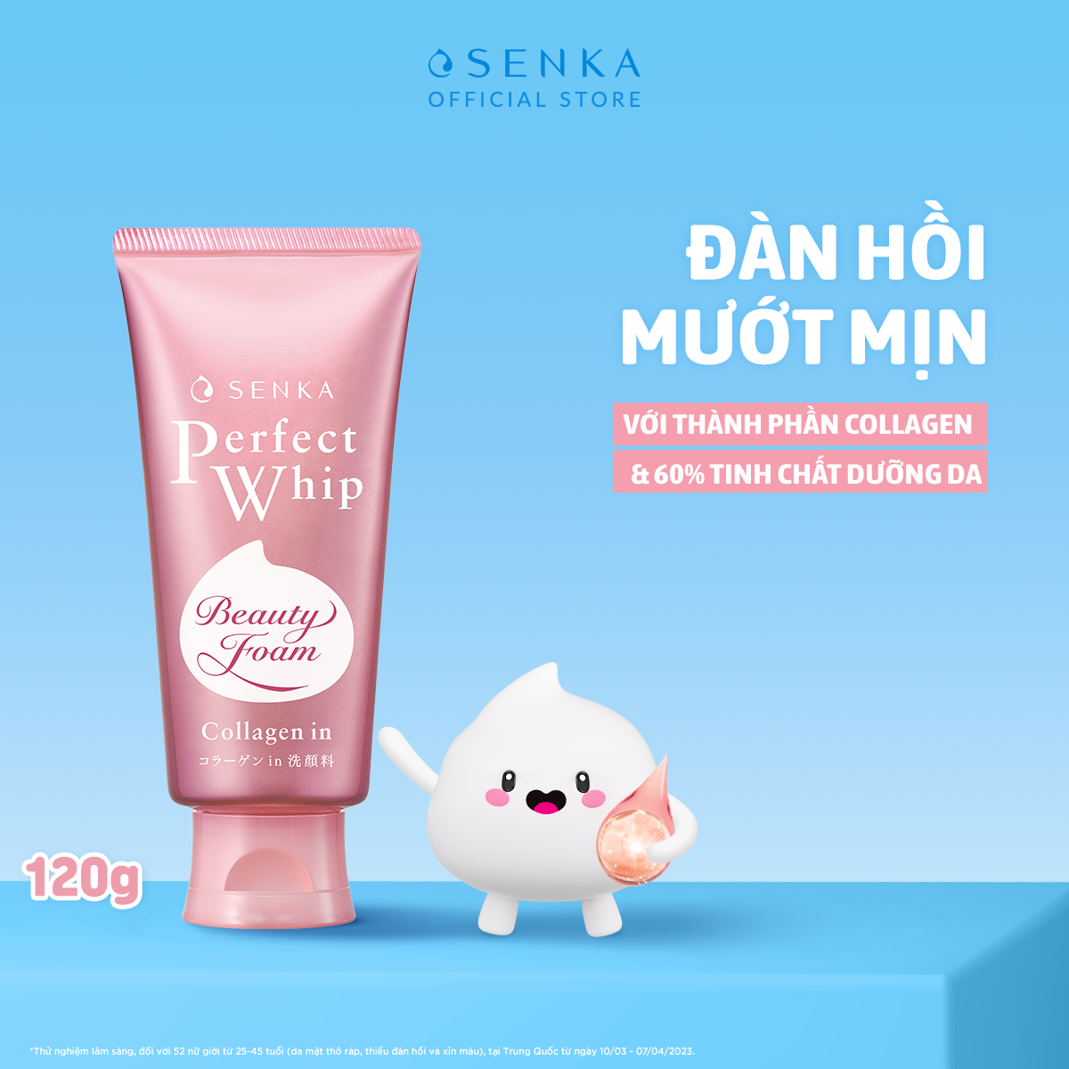 Mô tả Bộ 02 sữa rửa mặt đàn hồi mướt mịn SENKA PERFECT WHIP collagen in 120g/chai - 2