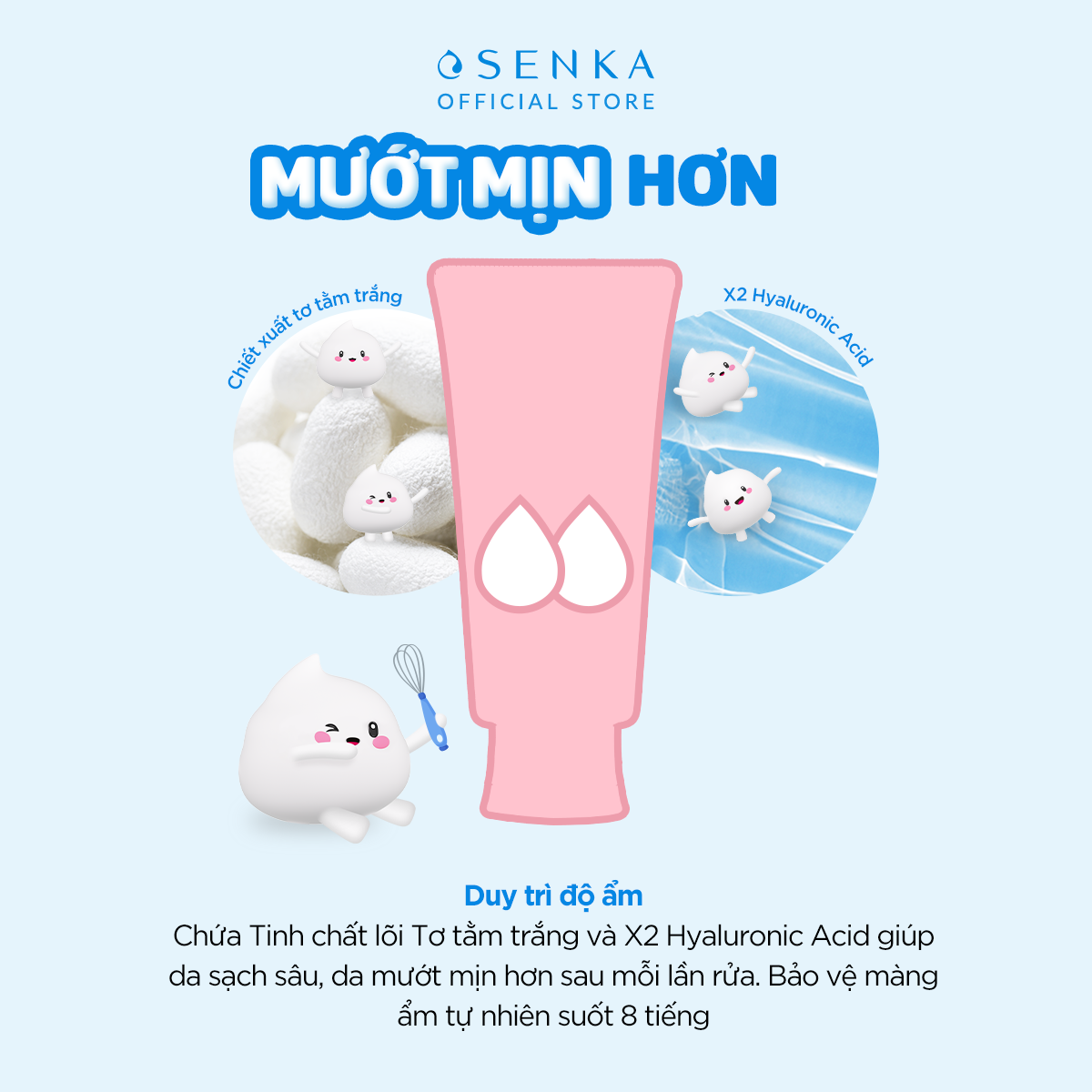 Mô tả Bộ 02 sữa rửa mặt đàn hồi mướt mịn SENKA PERFECT WHIP collagen in 120g/chai - 7
