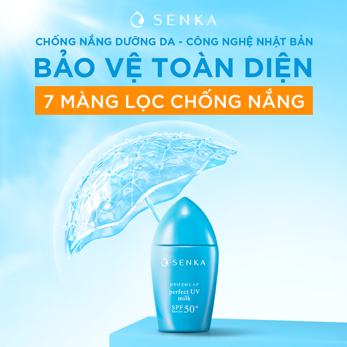 Mô tả Kem chống nắng dạng sữa Senka Perfect UV Milk 40ml - 1