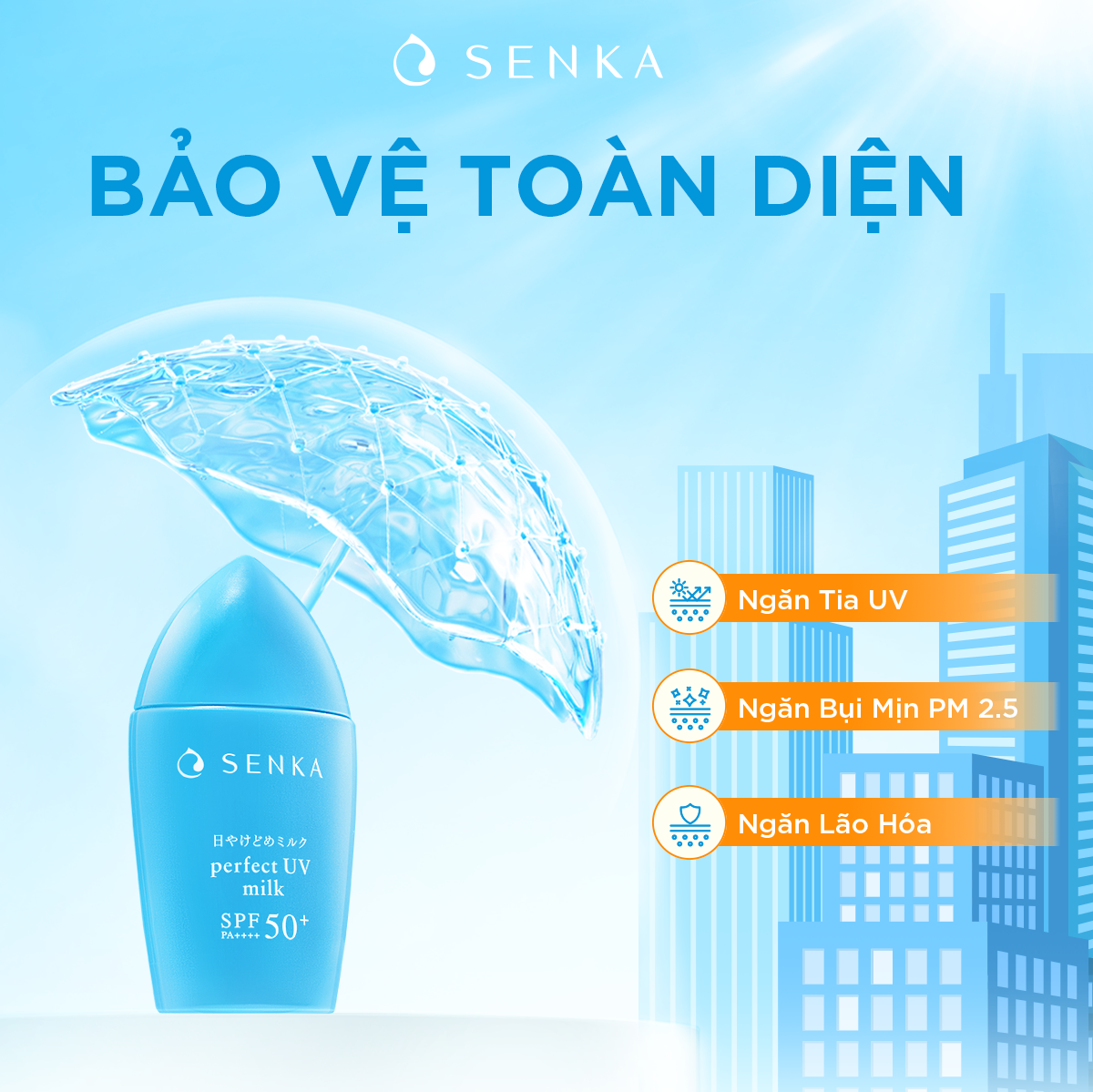 Mô tả Kem chống nắng dạng sữa Senka Perfect UV Milk 40ml - 2