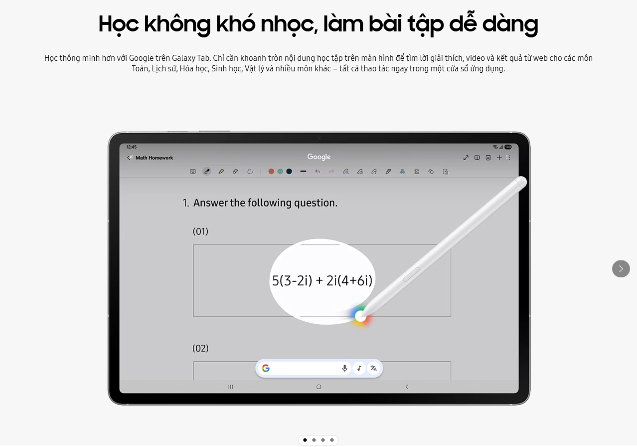 Mô tả Máy tính bảng Samsung Galaxy Tab S10 FE Wifi 256GB - 5