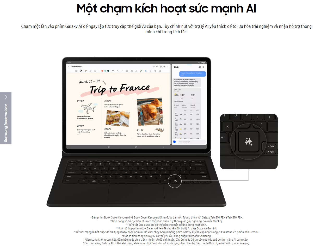 Mô tả Máy tính bảng Samsung Galaxy Tab S10 FE Wifi 256GB - 10