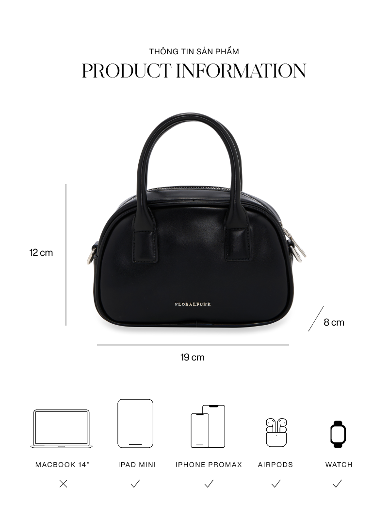 Mô tả Túi Xách Floralpunk Bow Bag - Black - 7