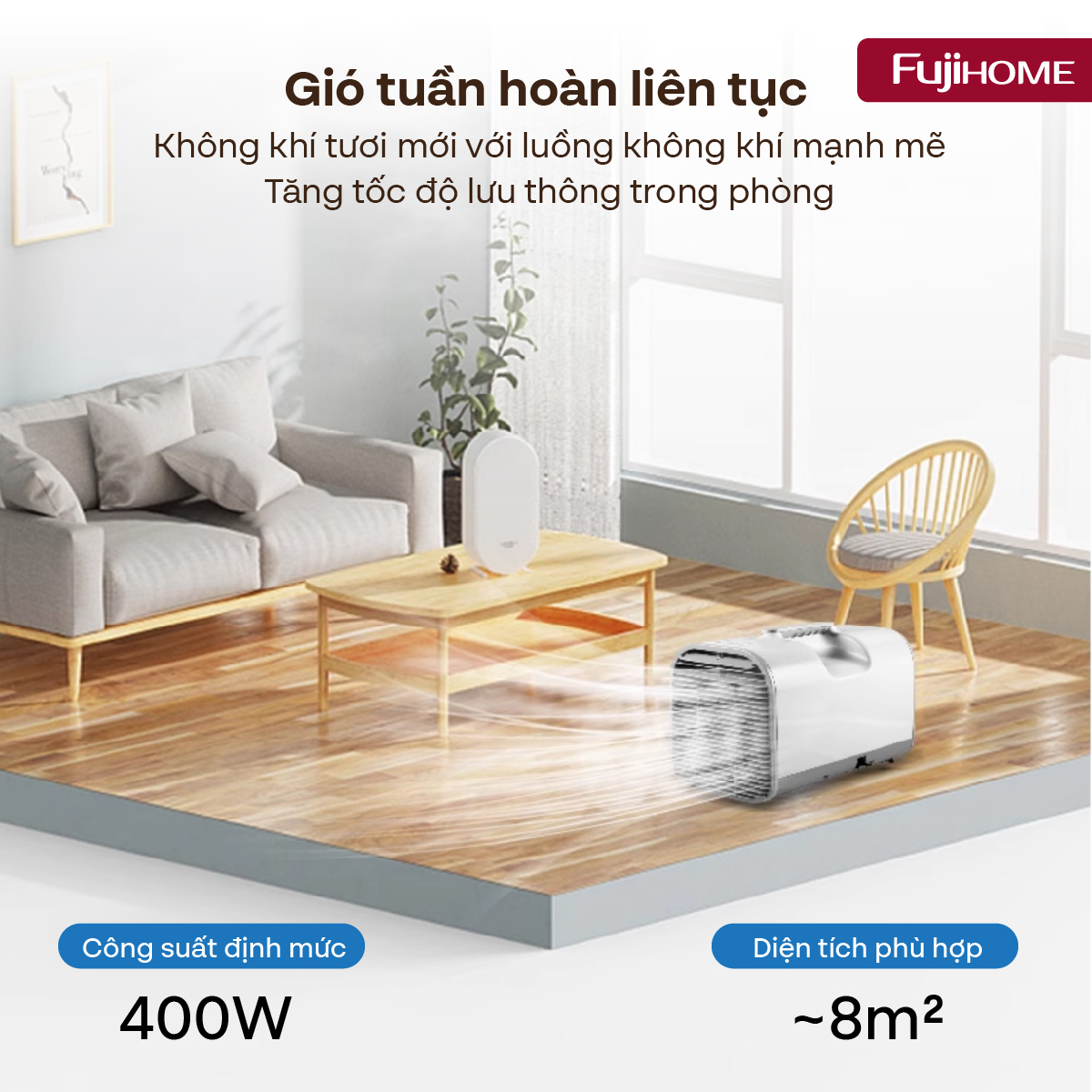 Mô tả Máy điều hòa mini di động thông minh Fujihome PAC04 thiết kế nhỏ gọn, dễ dàng di chuyển, đa dụng - 2
