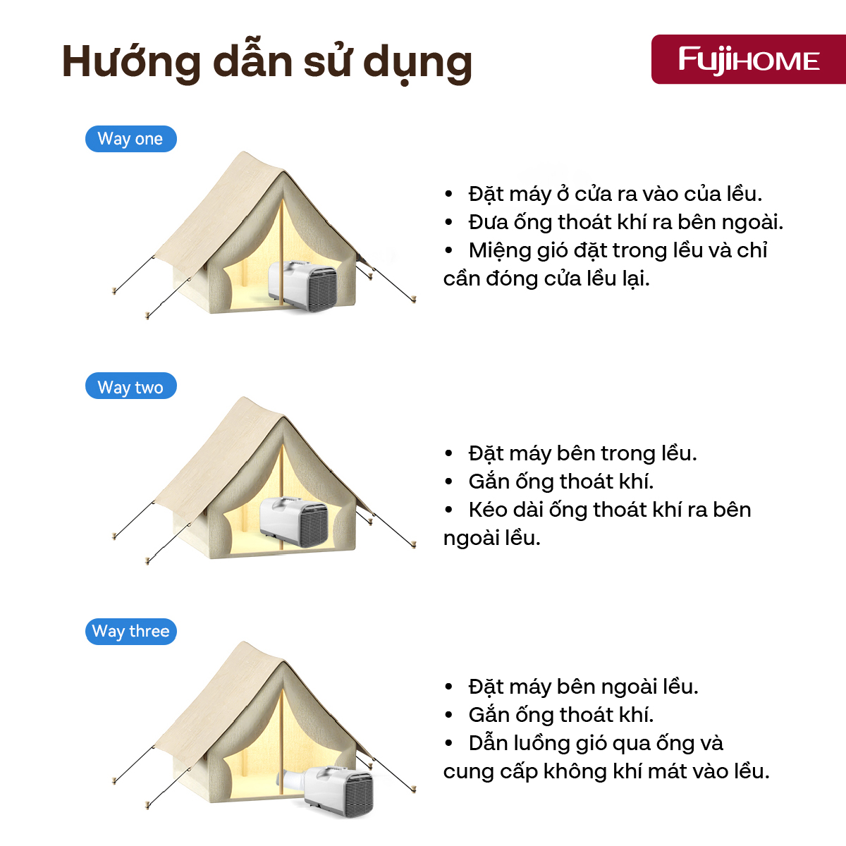 Mô tả Máy điều hòa mini di động thông minh Fujihome PAC04 thiết kế nhỏ gọn, dễ dàng di chuyển, đa dụng - 4