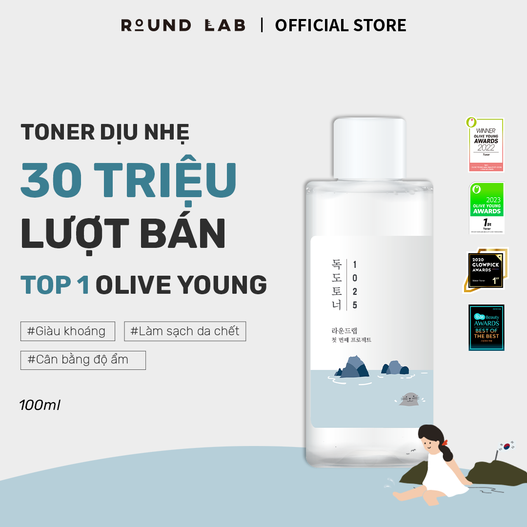 Nước hoa hồng Round Lab 1025 Dokdo Toner