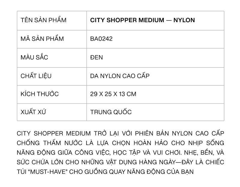 Mô tả Túi Xách Floralpunk City Shopper - Medium - Đeo chéo/Xách tay chất liệu Nylon cao cấp - 4