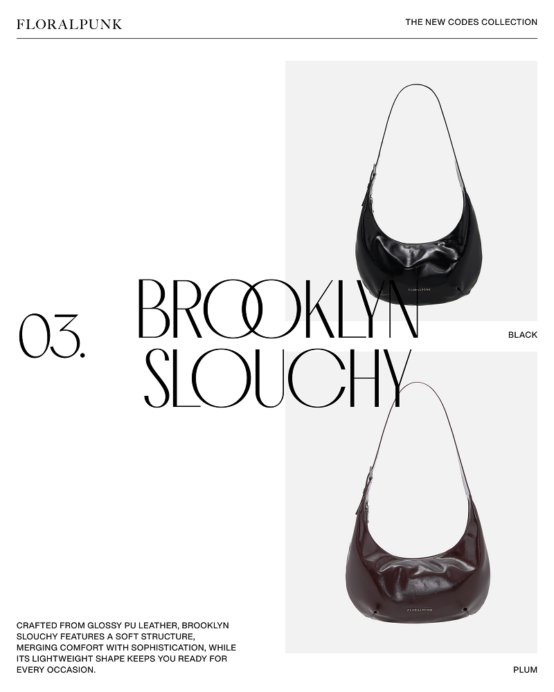 Mô tả Túi Xách Floralpunk Brooklyn Slouchy Bag - Plum - 1