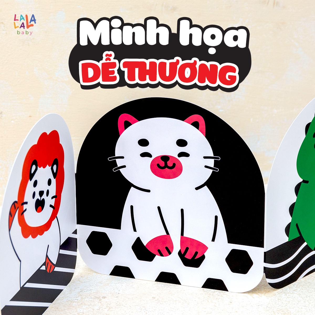 Mô tả Bộ Thẻ Gấp Ziczac Kích Thích Thị Giác Cho Bé Sơ Sinh Lala Visual - Lalala Baby - 6