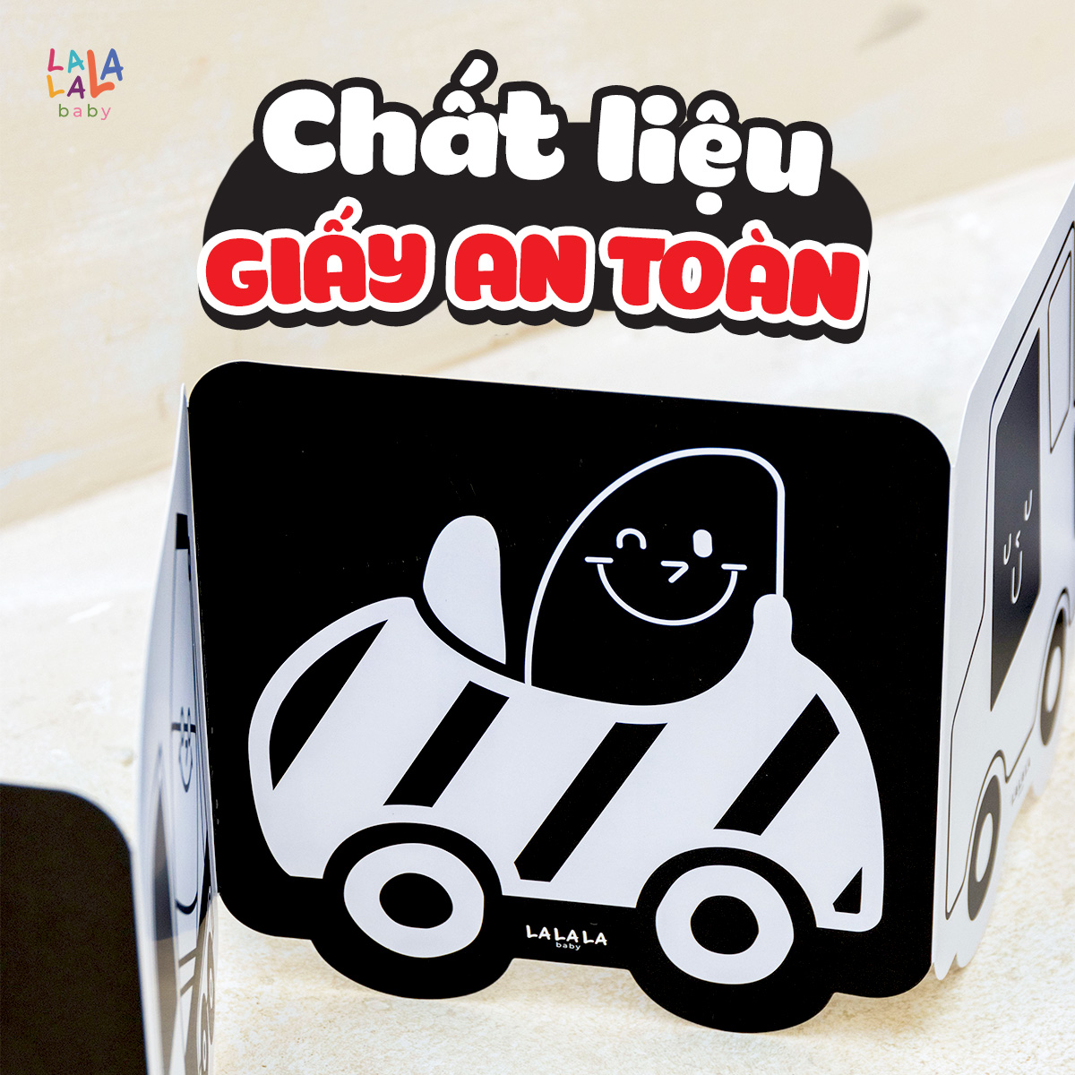 Mô tả Bộ Thẻ Gấp Ziczac Kích Thích Thị Giác Cho Bé Sơ Sinh Lala Visual - Lalala Baby - 2