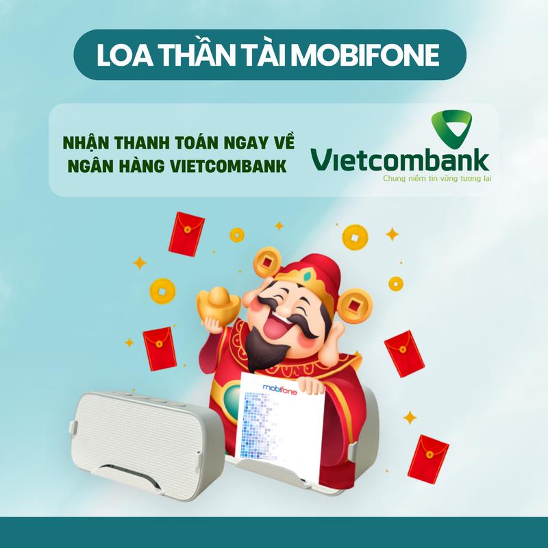 Mô tả Loa ngân hàng VIETCOMBANK - Loa thông báo chuyển khoản - Loa thần tài MobiFone - Hàng chính hãng - 1
