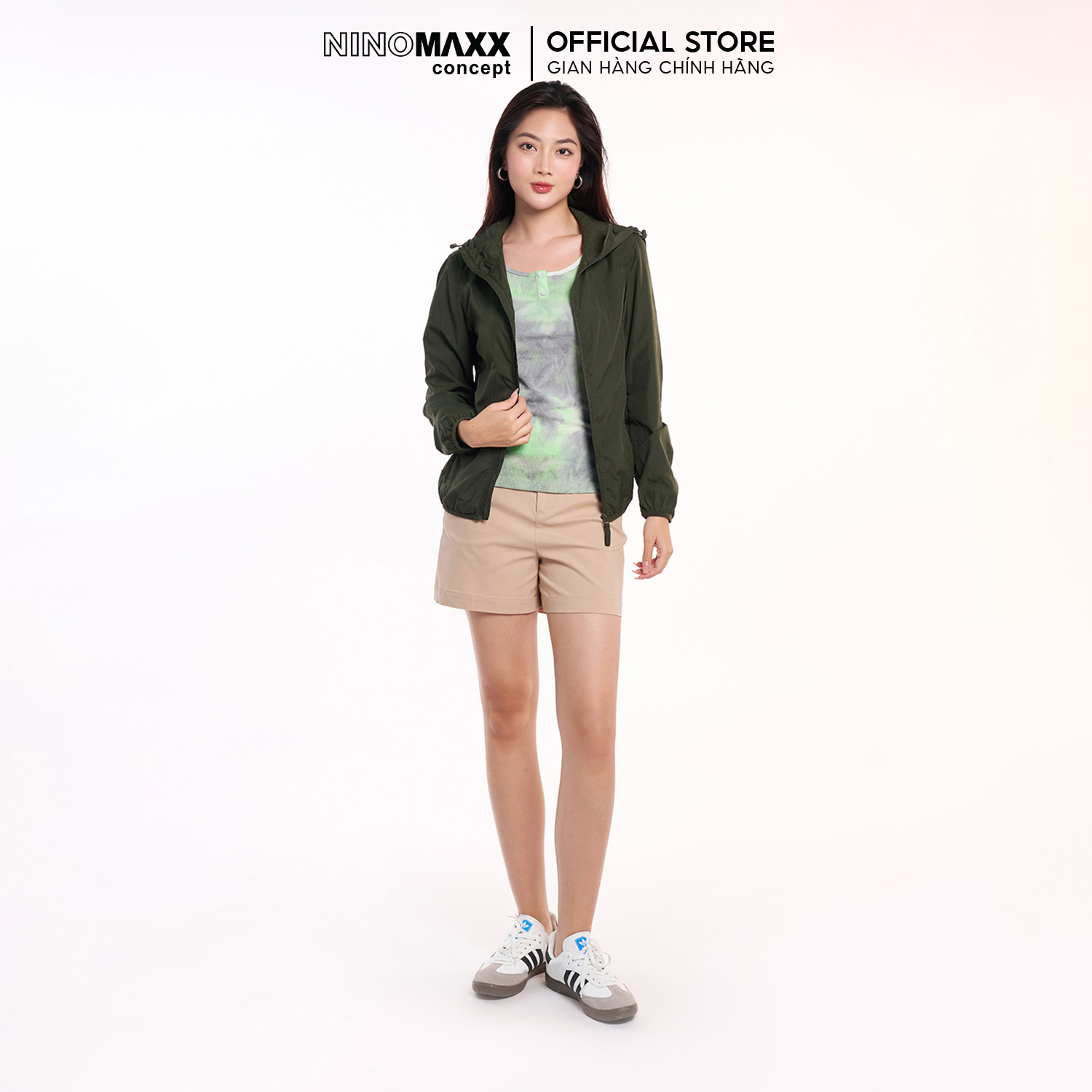 Mô tả Áo Khoác Dù Unisex Nam Nữ Áo Trượt Nước Chống Nắng Siêu Nhẹ Ninomaxx 1811100 - 2