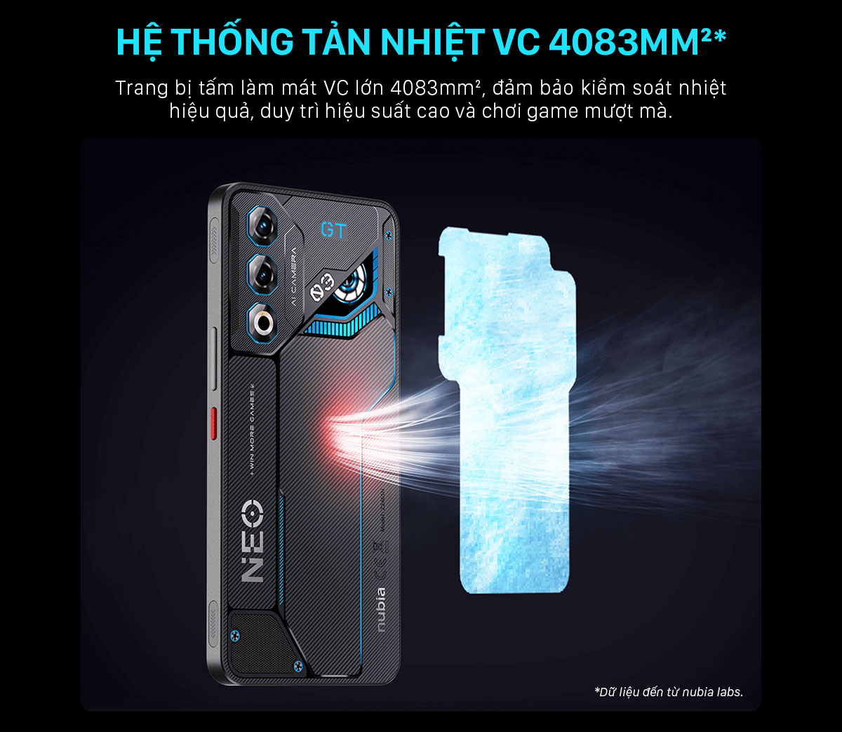 Mô tả Điện thoại Gaming Nubia Neo 3 GT 5G 24(12+12)GB I 256GB I màn hình OLED 1300 I Pin 6000mAh 80W - 7