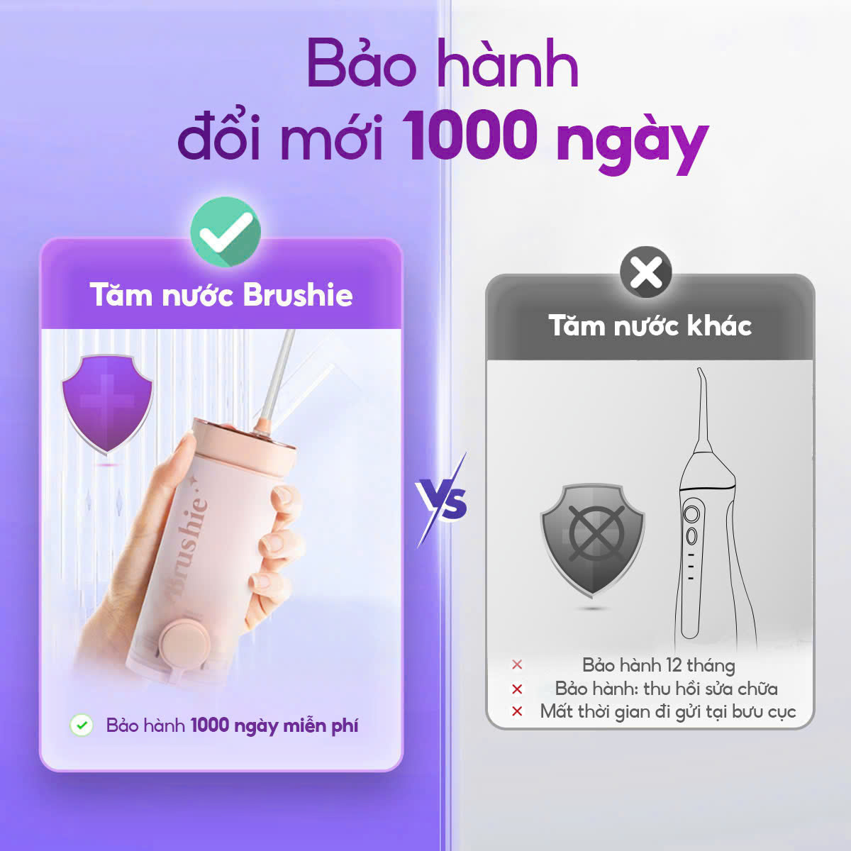 Mô tả Tăm nước Brushie mini thập sắc phiên bản cải tiến mới nhất 2025 tăm nước du lịch - 9