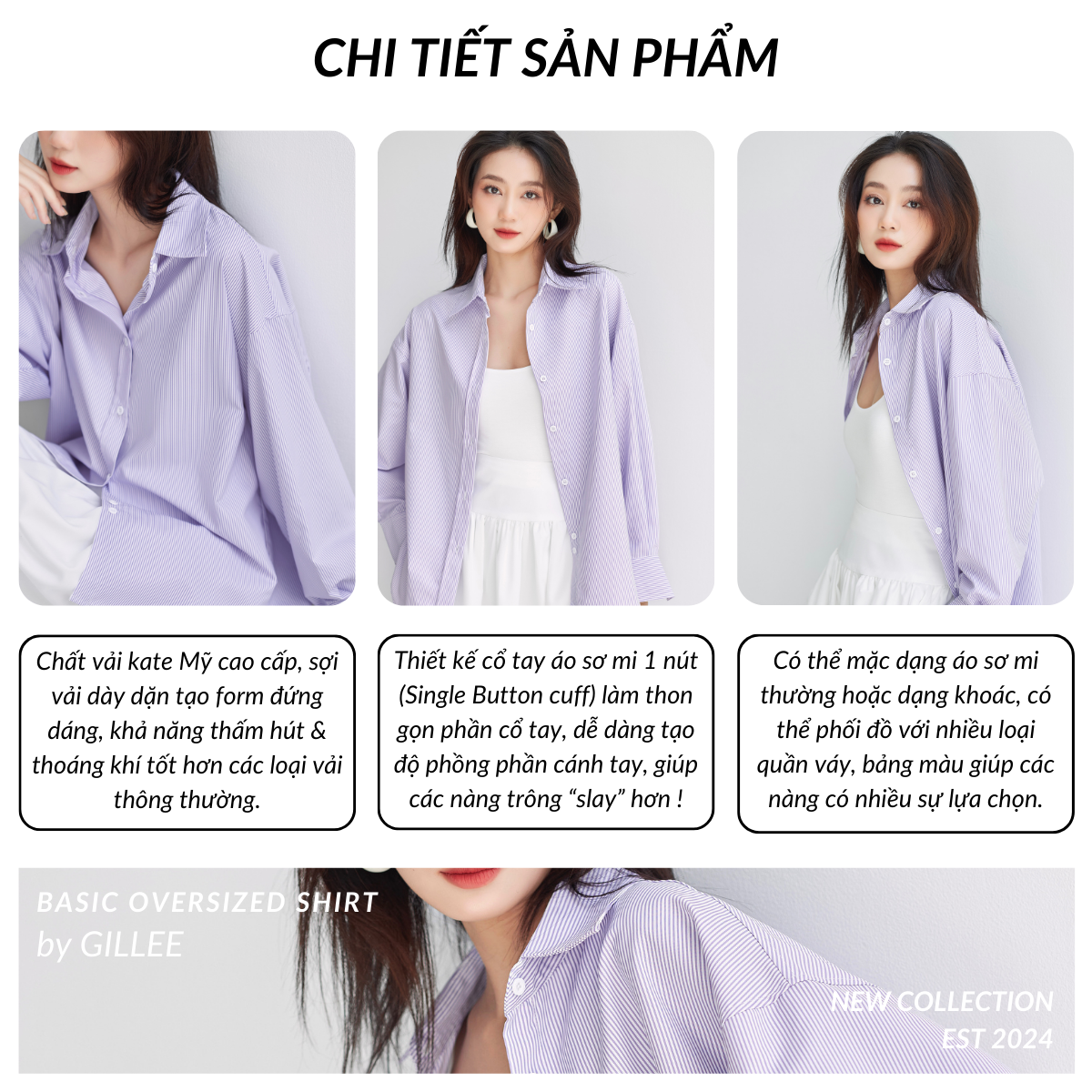 Áo sơ mi GILLEE phối đồ
