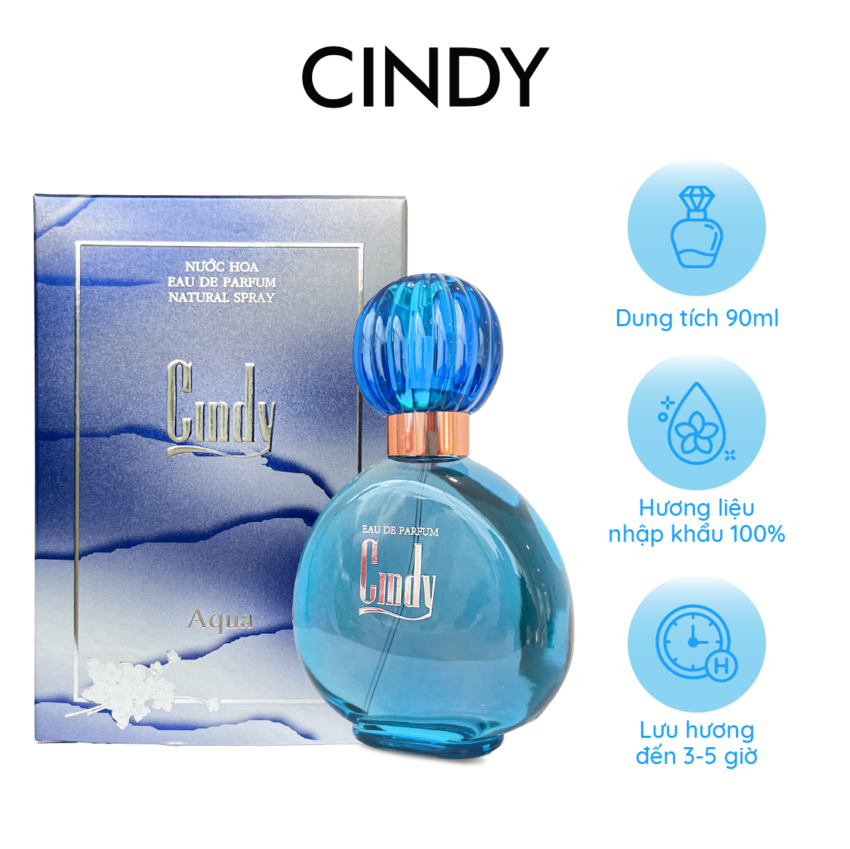 Mô tả Nước hoa nữ Cindy Aqua 90ml - 1