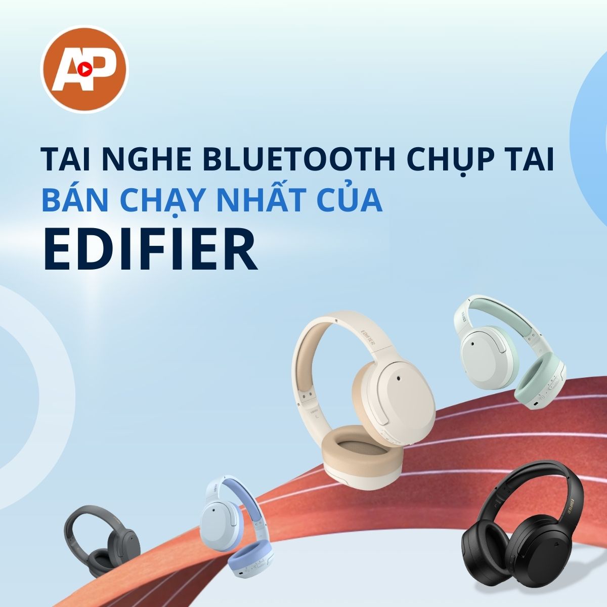 Mô tả Tai nghe bluetooth chụp tai EDIFIER W820NB Plus - BT v5.2 - Thiết kế êm ái - Mic đàm thoại rõ - 1