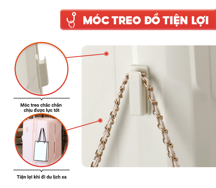 Mô tả Vali kéo du lịch thời trang SUNNY SV15/CHOCO tích hợp nhiều tính năng (size 20/24/28) - 10