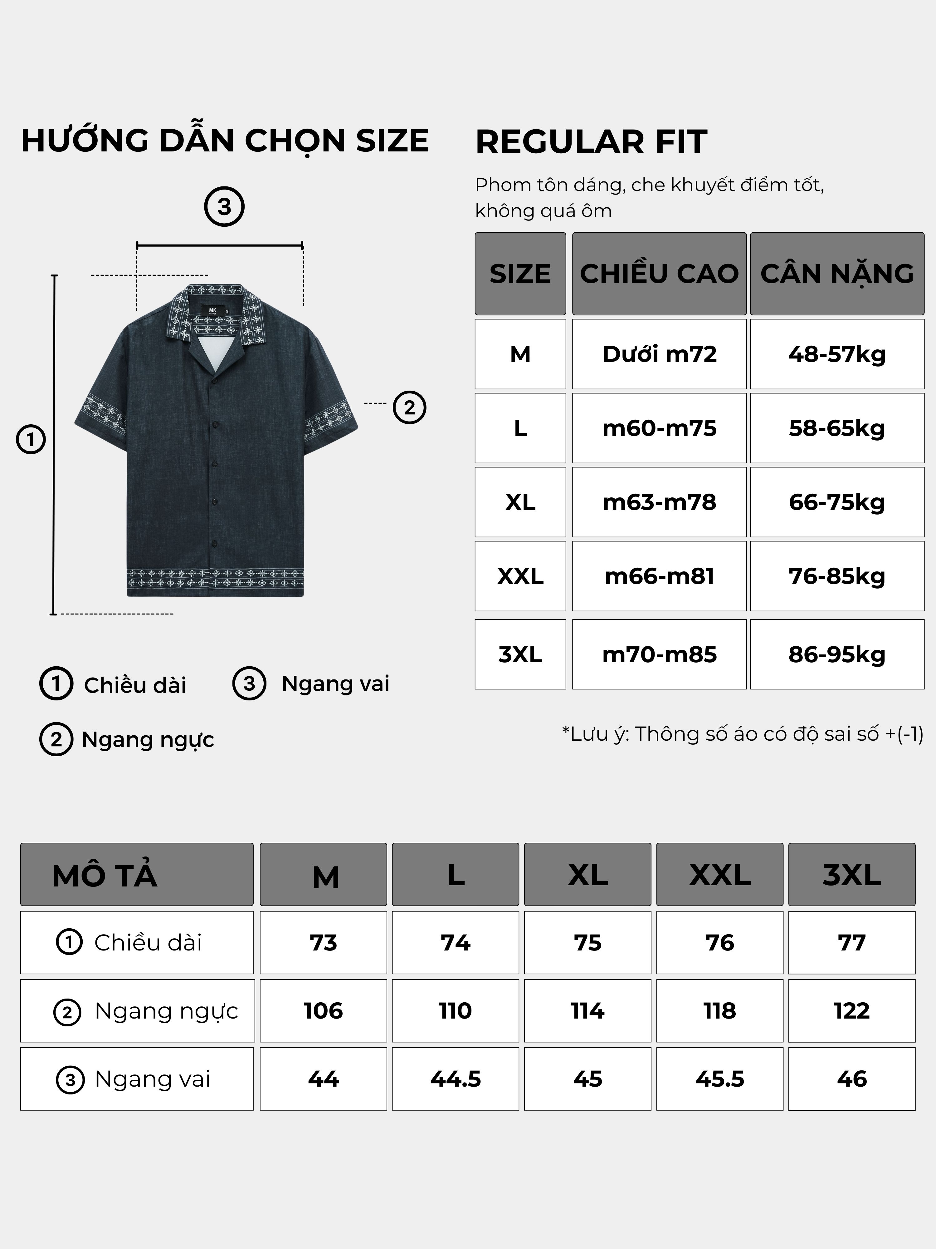 Áo Sơ Mi Cuban nam Steel MKCLEVER chi tiết