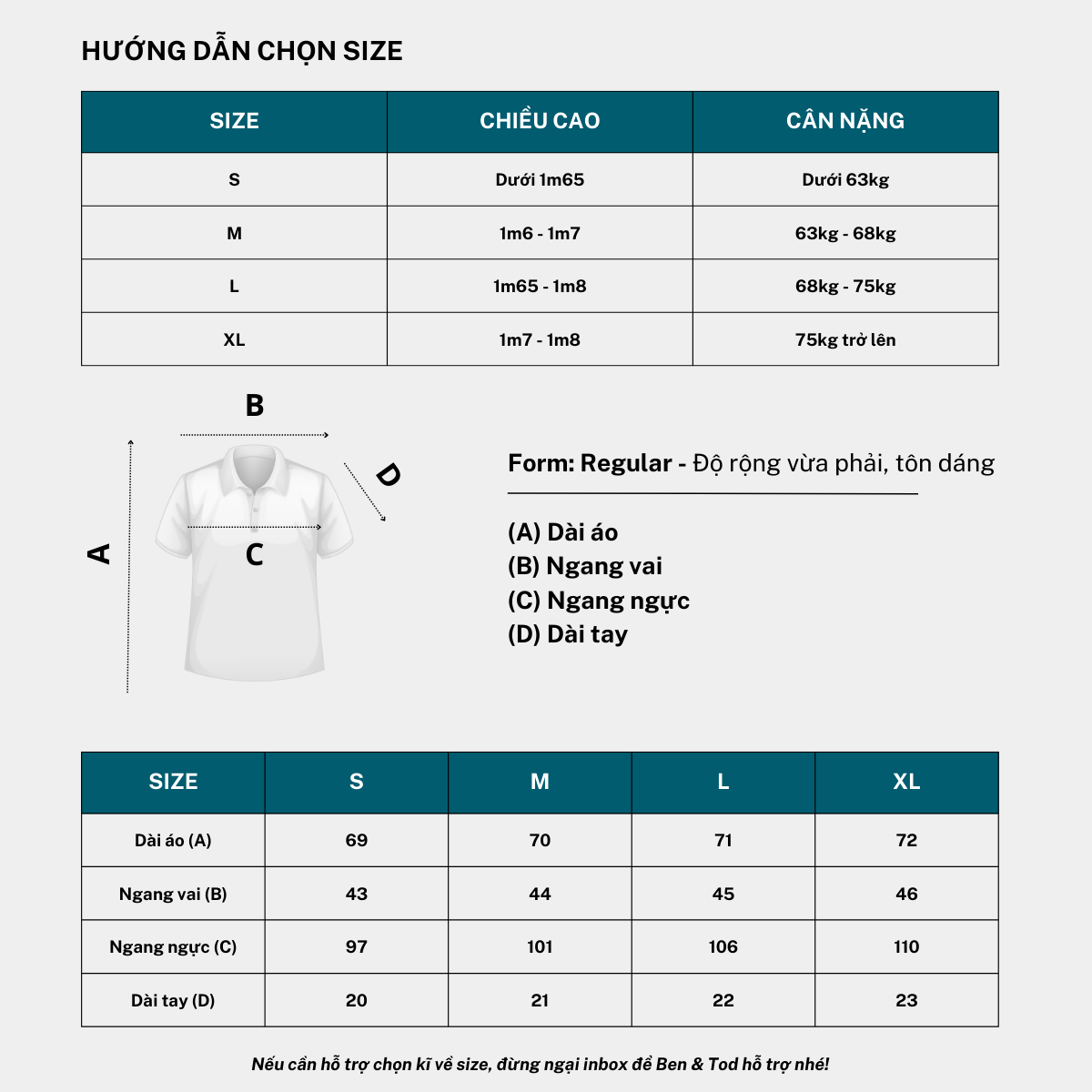 Mô tả Áo Polo Nam FORM REGULAR R1300 BD221 BEN & TOD chất cotton cao cấp thanh lịch đơn giản thoáng mát - 3
